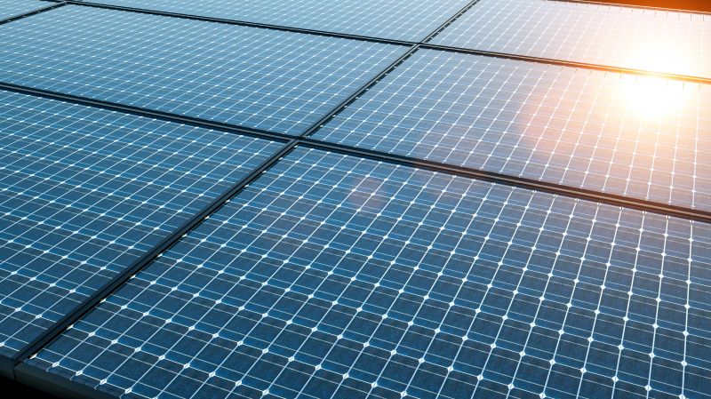 Solar Panel System Close-up